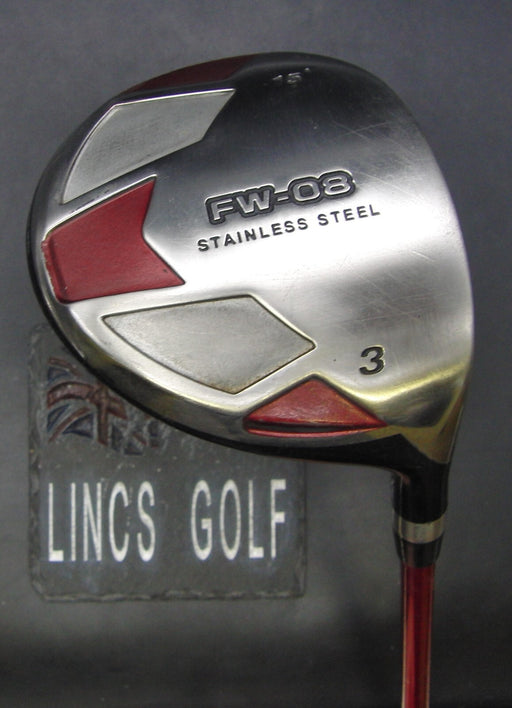 FW-08 Stainless 15° 3 Wood Regular Graphite Shaft Izanahi Studio Grip