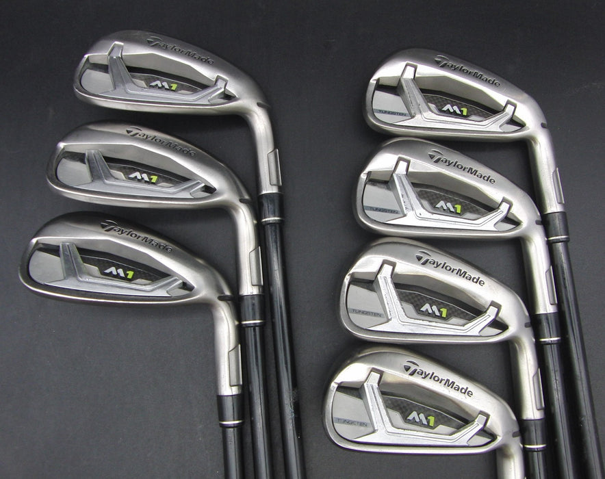 Set of 7x TaylorMade M1 2017 4-PW Irons Stiff Graphite Shafts Golf Pride Grips