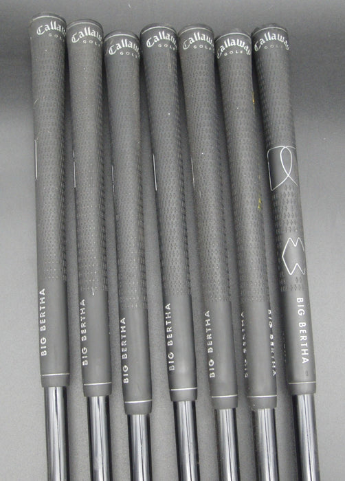 Set of 7x Callaway Big Bertha 2004 Irons 5-10+PW Regular Graphite Shafts*
