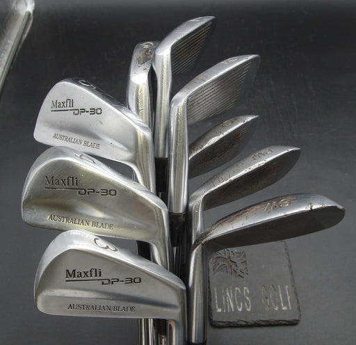 Set of 9x Maxfli DP-30 Australian Blade Irons 3-SW Regular Steel Shafts +Grips