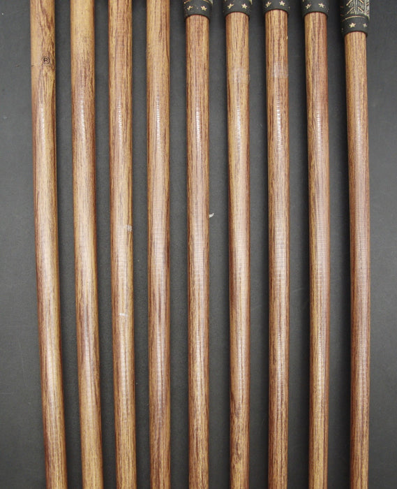 Set of 9x Chicago Classic Irons 3-SW Hickory Shafts Rite Grips