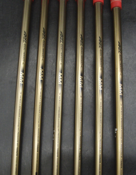 Set of 6 x Tsuruya AXEL DUAL IMPACT MM Irons 6-PW+AW Regular Graphite Shafts*