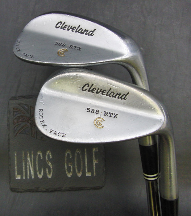 Set of 2 Cleveland 588 RTX Gap & Sand Wedges Regular Steel Shafts*