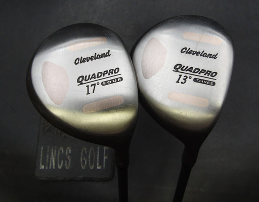 Set of 2 Cleveland Quadpro 13° 3 & 17° 4 Woods Regular Graphite Shafts