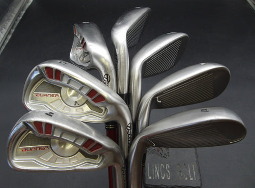 Set of 7x TaylorMade Burner Japanese Model Irons 4-PW Stiff Graphite Shafts