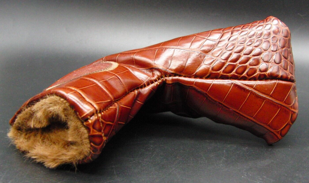 Luxury PSYKO GOLF Croc-effect Genuine Leather Putter Head Cover