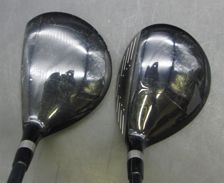 Set of 2 Mizuno Zephyr Metal UT 16° 3 +19° 5 Woods Regular Graphite Shafts