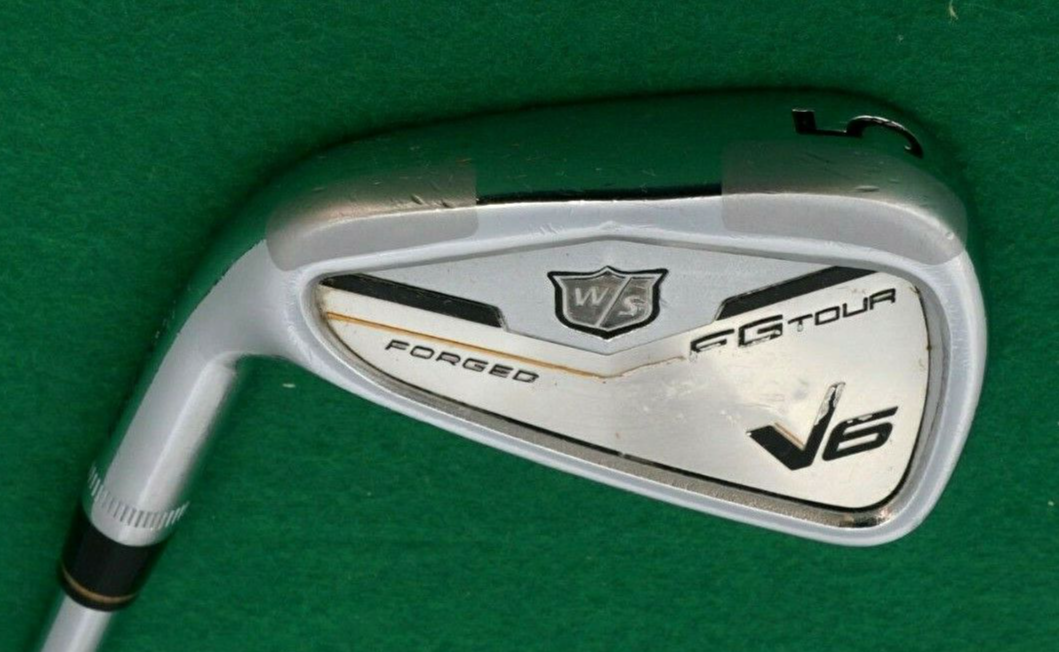 Left Handed Wilson V6 FG Tour Forged 5 Iron Stiff Steel Shaft Tour Fit Grip