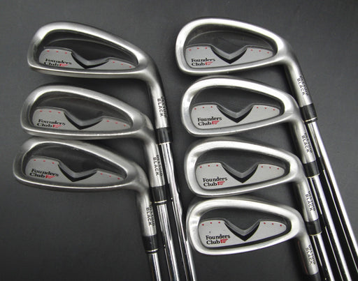 Set of 7x Founders Club Deltoid Black 5-SW Irons Regular Steel Shafts*