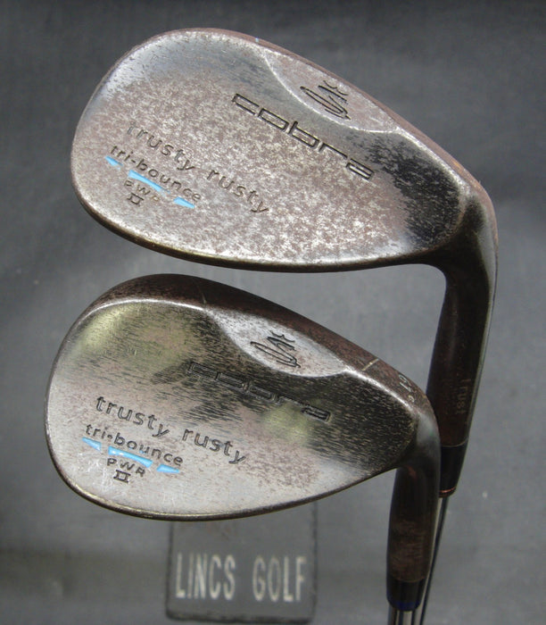 Set of 2 Cobra Trusty Rusty PWR II 59°+61° Wedges Regular Steel Shafts*
