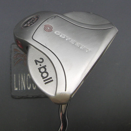 Odyssey White Steel 2-Ball Putter Steel Shaft 84cm Length Psyko Grip*