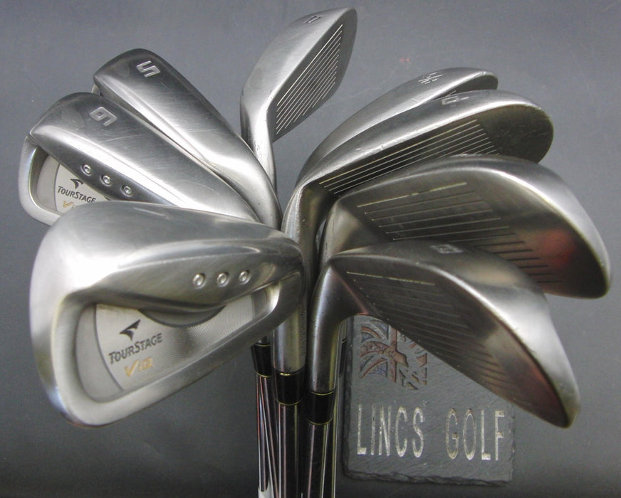 Set of 8x Bridgestone Tourstage ViQ 4-PW + GW Irons Stiff Steel Shafts