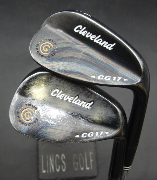 Set of 2 Cleveland CG17 Gap & Sand Wedges Stiff Steel Shafts Mixed Grips