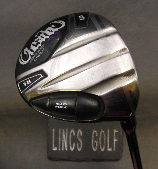 Never Slice NS-01 18° 5 Wood Stiff Graphite Shaft Black Grip