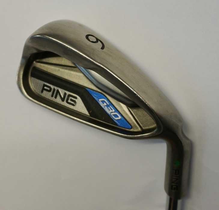 Ping G30 Green Dot 6 Iron AWT Stiff Flex Steel Shaft Golf Pride Grip