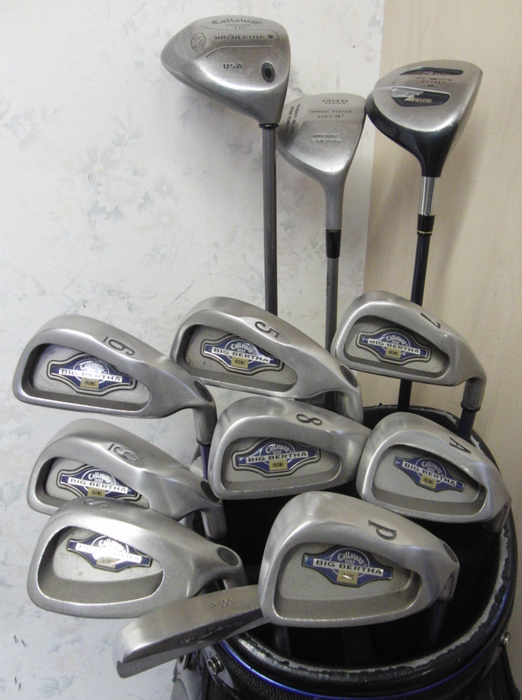 Set Of Callaway Big Bertha 5-PW/SW/GW Irons+3 Wood+3 Hybrid + 10 Driver + Putter