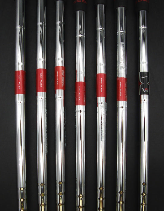 Set of 7x Nike VRS Irons 4-PW Uniflex Steel Shafts Golf Pride Grips