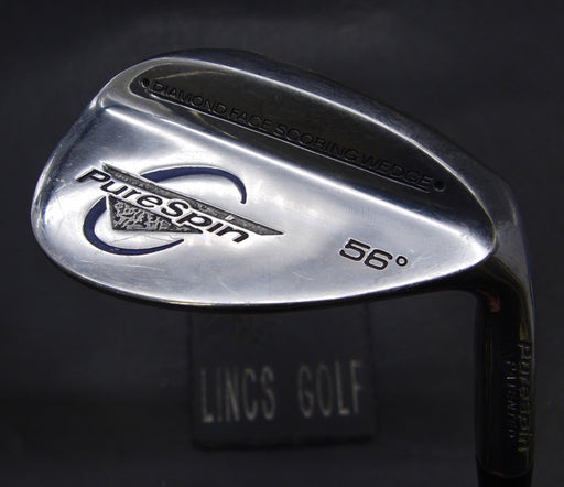Pure Spin Diamond Face Scoring 56° Sand Wedge Stiff Steel Shaft Black Grip
