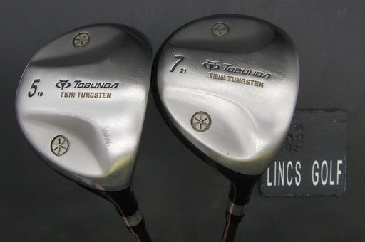 Set of 2 Tobunda Twin Tungsten 19° 5 Wood + 21° 7 Wood Regular Graphite Shafts