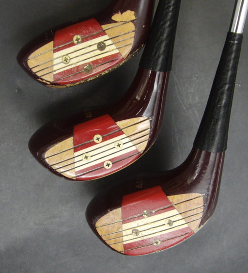 Set of 3 Mizuno Astral MV-I Driver + 3 + 4 Wood Regular Steel Shaft Mizuno Grip