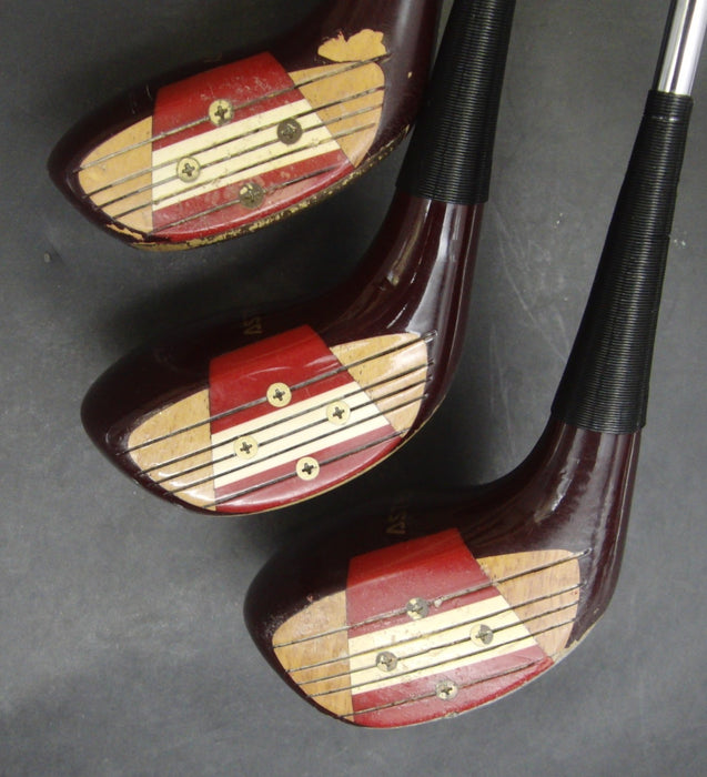 Set of 3 Mizuno Astral MV-I Driver + 3 + 4 Wood Regular Steel Shaft Mizuno Grip