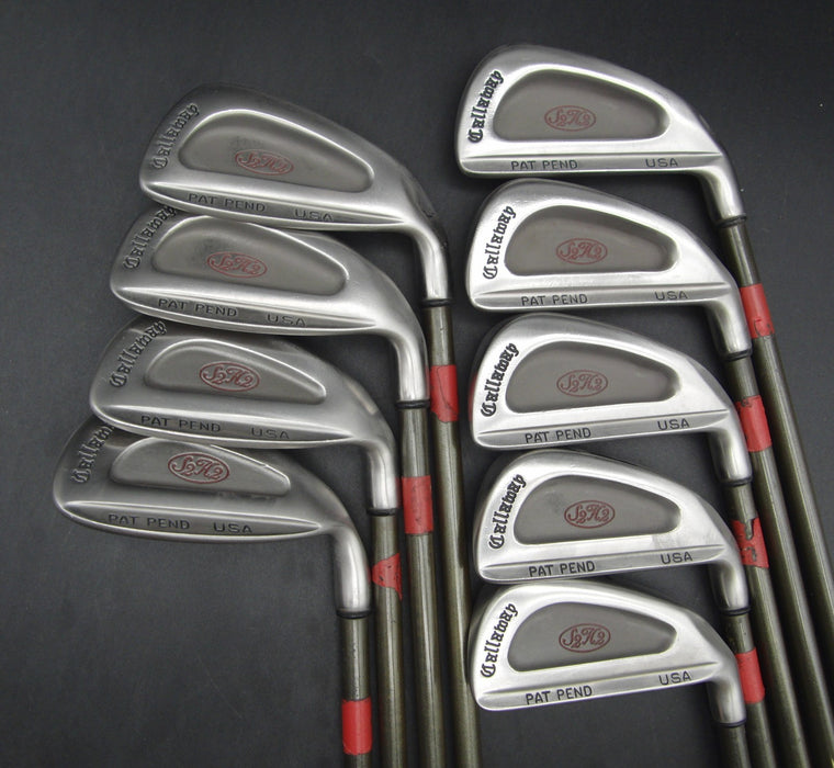 Set of 9x Callaway S2H2 3-SW Irons Regular Graphite Shafts Golf Pride Grips