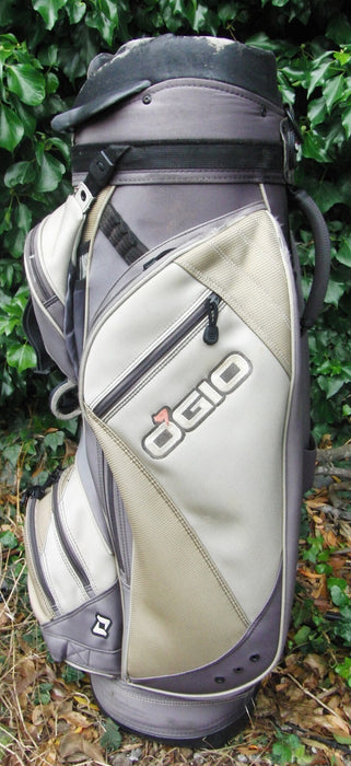 9 Division OGIO Cream/Grey Cart Carry Golf Club Bag