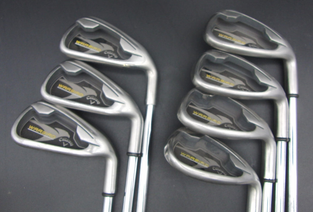 Set of 7x Callaway Warbird 5-SW Irons Uniflex Steel Shafts Callaway Grips*