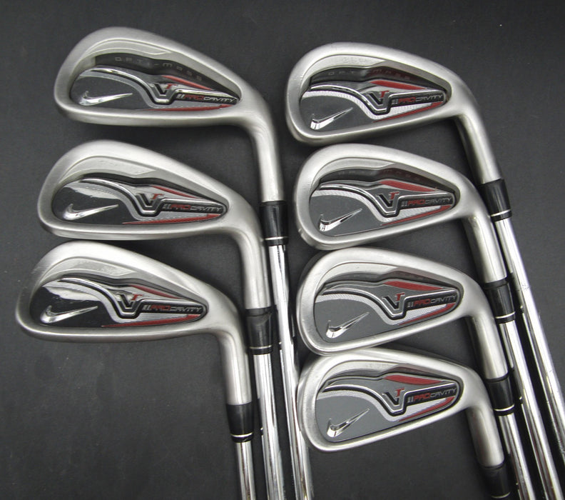 Set of 7x Nike VR II Pro Cavity Irons 4-PW Stiff Steel Shafts Lamkin Grips