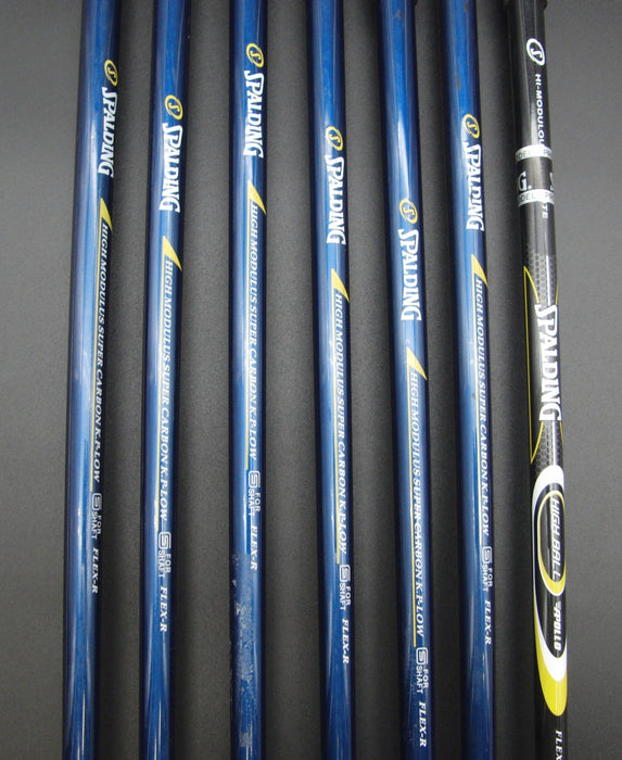Set of 7x Spalding High Ball Irons 5-PW+GW Stiff Graphite Shafts with Grips*