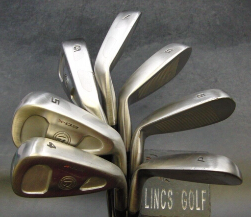 Set of 7 x TaylorMade X-03 Titanium Irons 4-PW Regular Steel Shafts