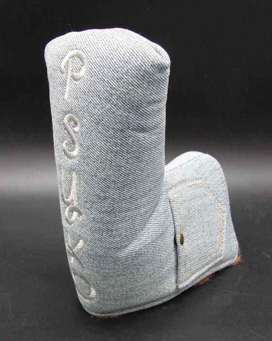 PSYKO Snow Wash Denim Plush Inside Putter Head Cover Only(New)