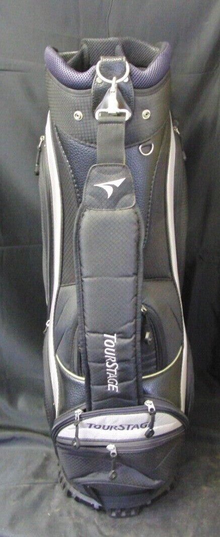 7 Division Bridgestone TourStage Black Silver Cart Trolley Golf Clubs Bag