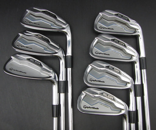 Set of 7x TaylorMade SLDR 4-PW Irons Stiff Steel Shafts TaylorMade Grips