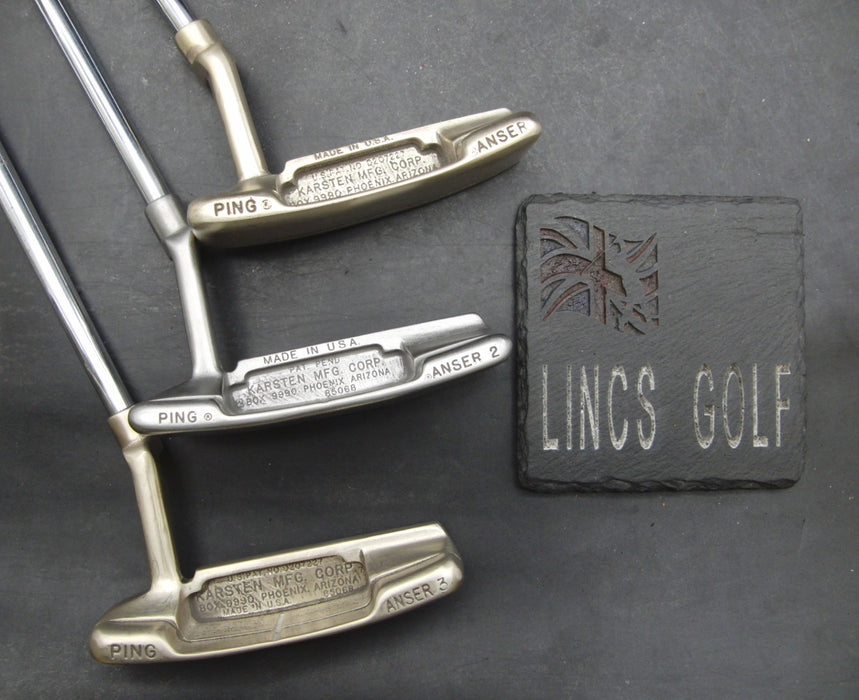 Set of 3x Ping Anser, Anser 2 & Anser 3 Putters Steel Shaft 86cm Length*