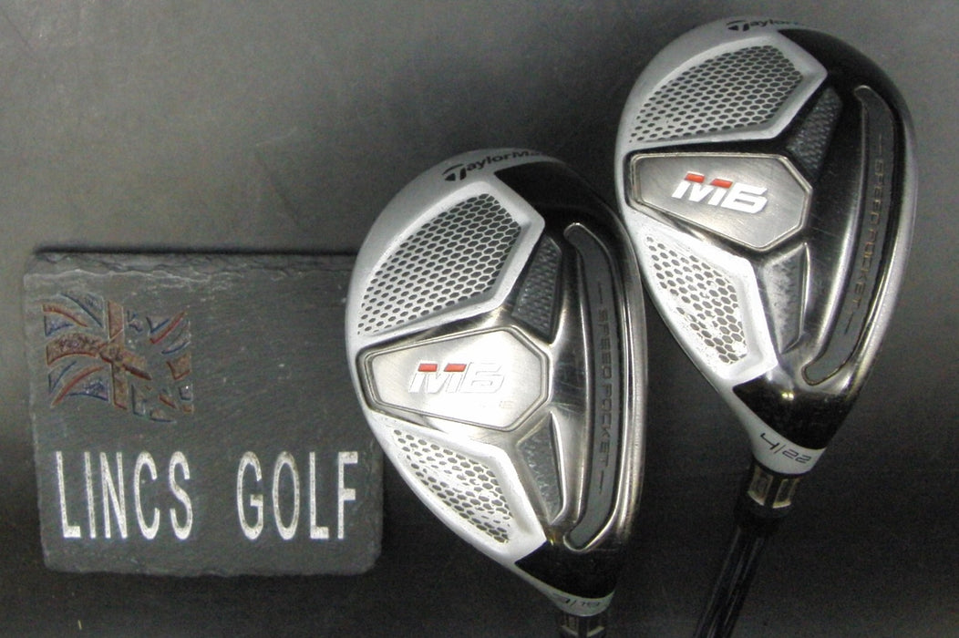 Set of 2 Taylormade M6 19º 3 & 22º 4 Hybrids Stiff Steel Shafts