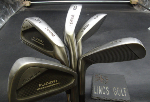 Set of 5x Yamaha Accurace Flexor II Irons 5,6,8,9+PW Stiff Steel Shafts*