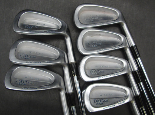Set of 7 x PRGR DATA 601 Irons 4-PW Stiff Steel Shafts Golf Pride Grips*