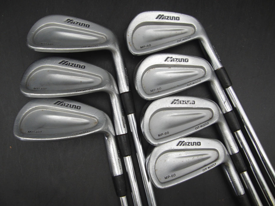 Set of 7x Mizuno MP-60 Cut Muscle 4-PW Irons Regular Steel Shafts