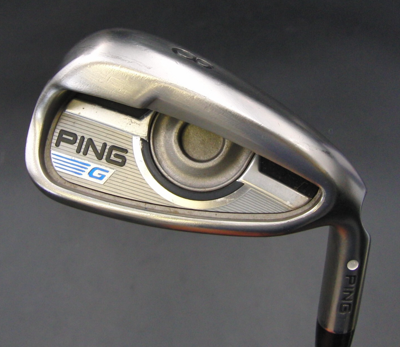 Ping G Series White Dot 8 Iron AWT 2.0 Stiff Flex Steel Shaft Ping Grip
