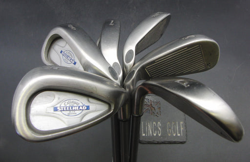 Set of 6x Callaway Steelhead X-14 5-PW Irons Regular Graphite Shafts
