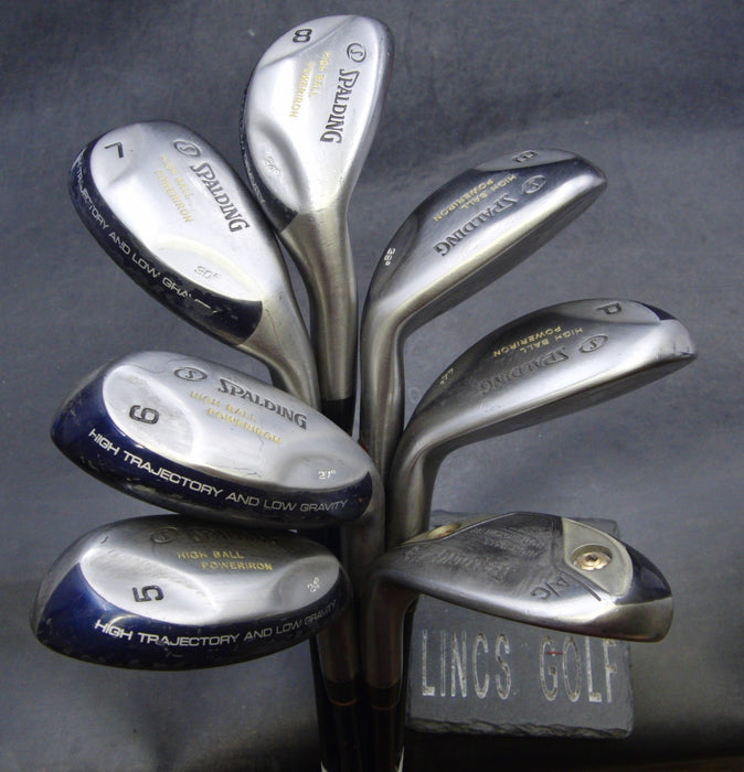 Set of 7 x Spalding High Ball Irons 5-PW+GW Regular Graphite Shafts