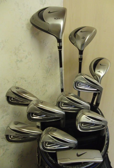 Set Of Nike Slingshot 5-PW/SW Irons + Nike 3 Wood + 4 Hybrid + Driver + Putter