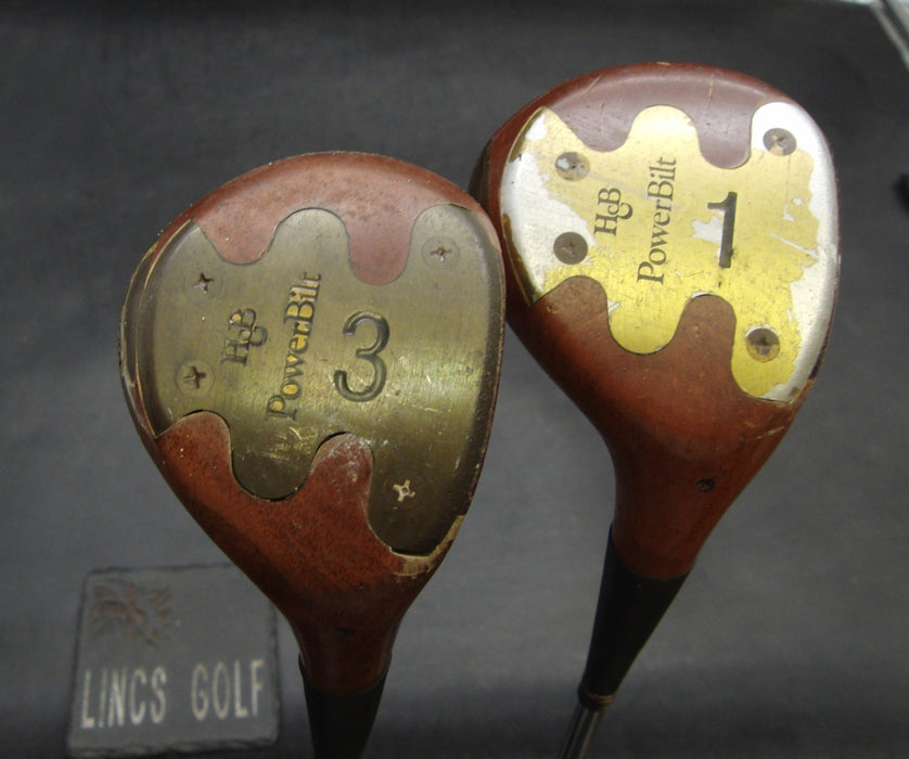 Set of 2 Power Bilt Citation Driver + 3 Wood Regular Steel Shaft