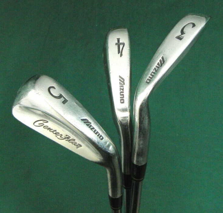 Set of 3 x Mizuno Center Flag Irons 3-5 Regular Steel Shafts Mizuno Grips