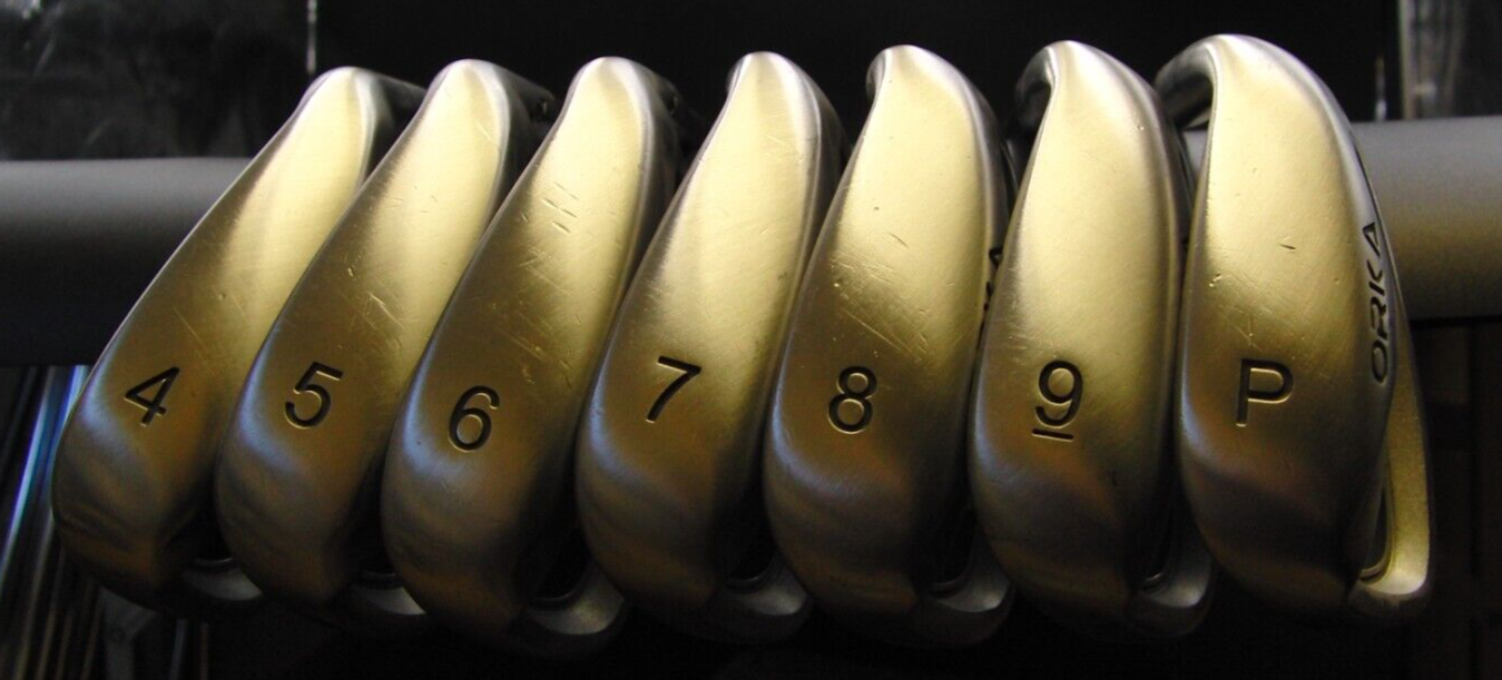 Set of 7 x ORKA GS5 Irons 4-PW Stiff Graphite Shafts Lamkin Grips