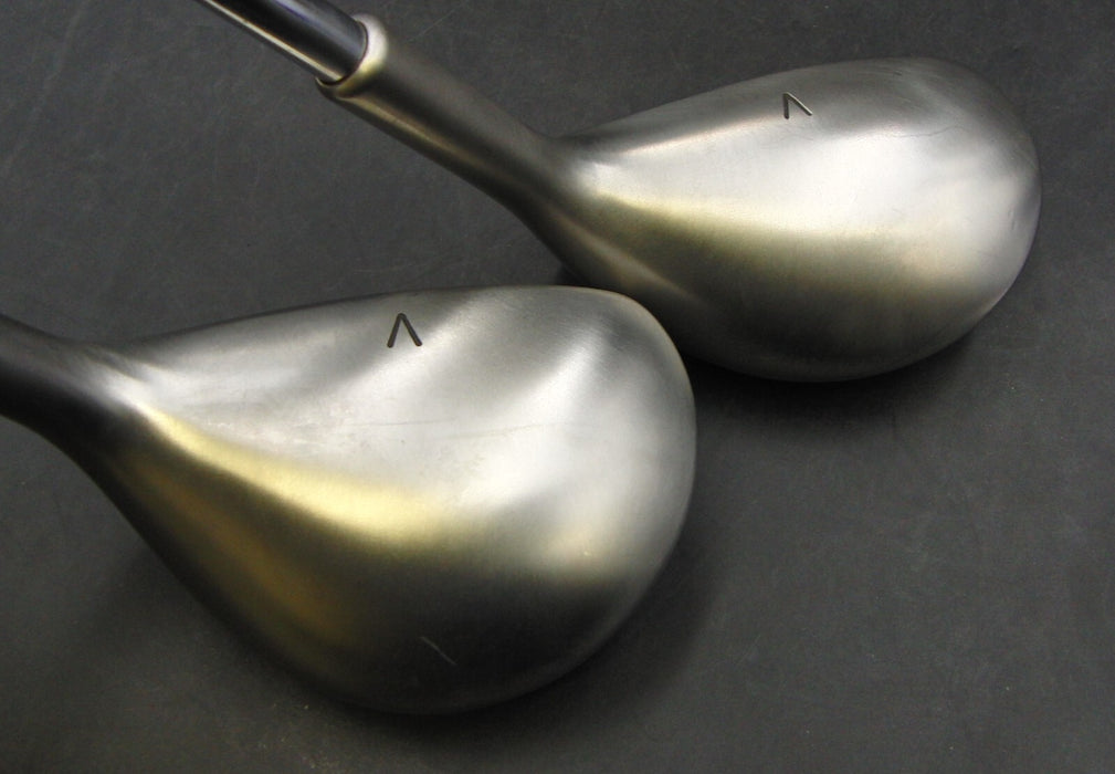Vintage Set of 2 Titleist Tour Model 16° 3 & 22° 5 Woods Regular Steel Shafts