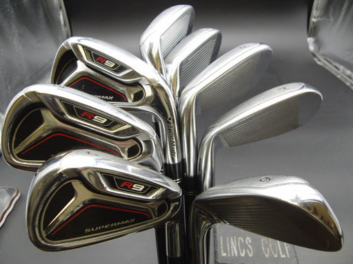 Set of 8x TaylorMade R9 SuperMax Irons 4-PW+AW Regular Graphite Shafts