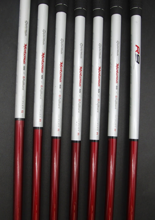 Set of 7x TaylorMade R9 Max Irons 4-PW Regular Graphite Shafts with Grips