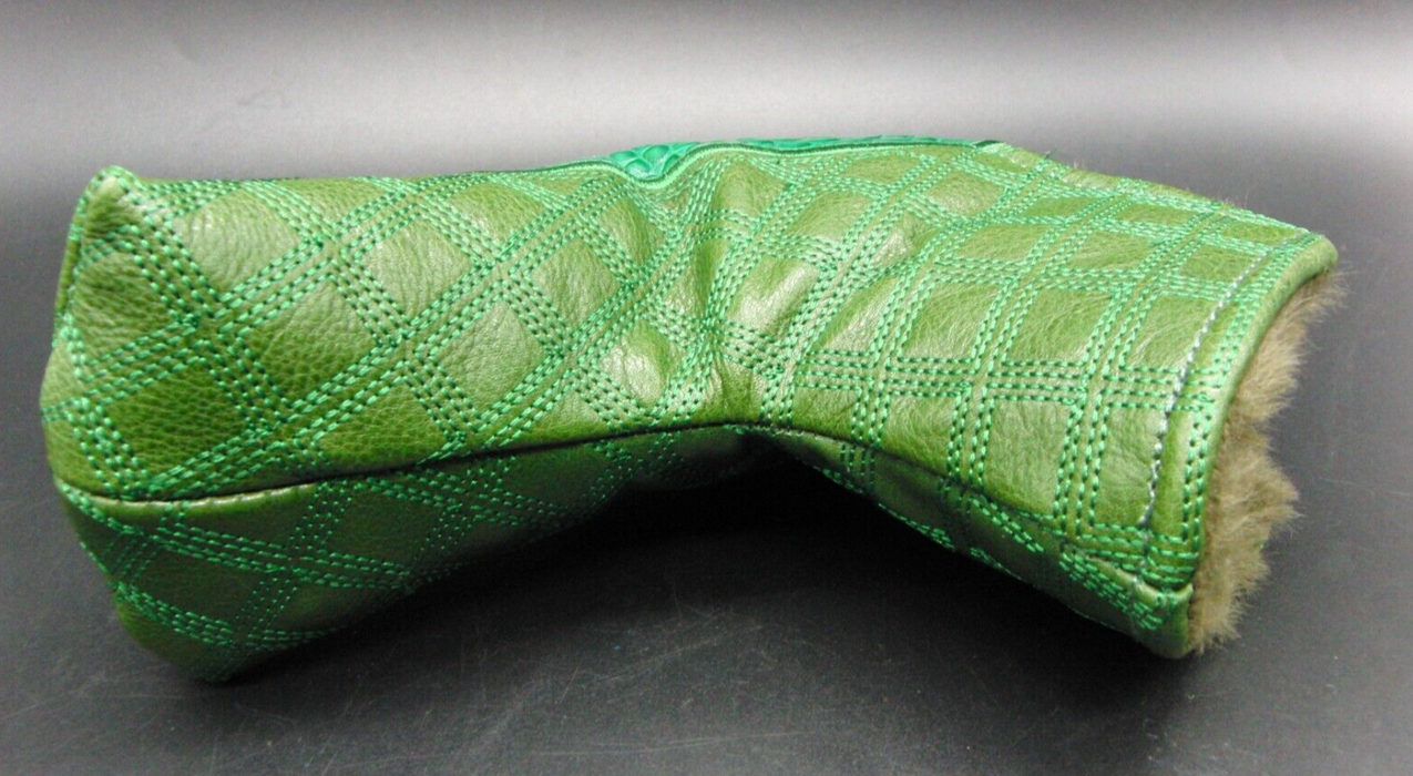 PSYKO GOLF Croc-Effect/Quilted Genuine Leather Putter Embossed Logo Head Cover